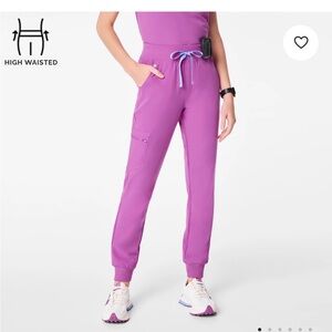Figs High-Waisted Purple Joggers